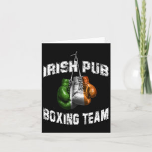 Cartão Irish Boxing Funny Ireland Flag - Irish Pub