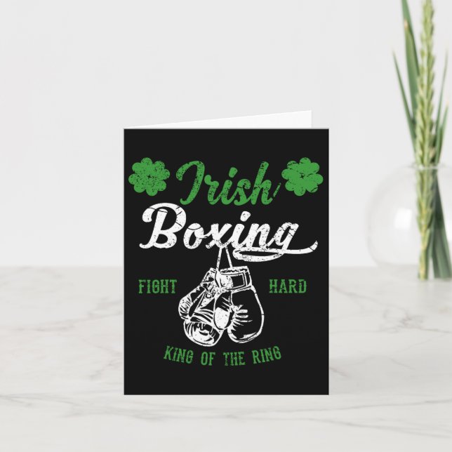 Cartão Irish Boxing Vintage - Irish Boxing Fan Tee (Frente)