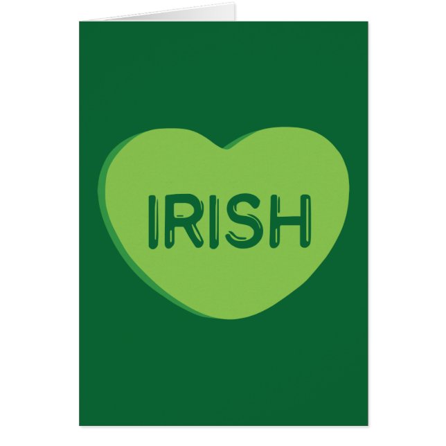 Cartão Irish Candy Heart (Frente)