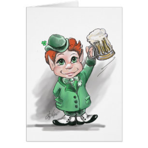 Cartão Irish Cheers! Placa de saudação do Vazio do Dia