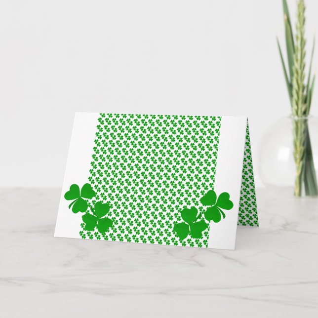Cartão Irish Clover Shamrock (Frente)