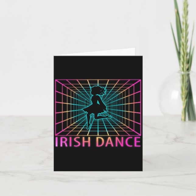 Cartão Irish Dance Retro Dancer Gift  (Frente)