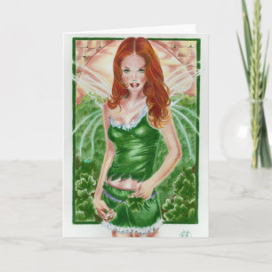 Cartão Irish Fairy Shamrock Card