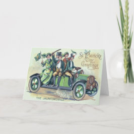 Cartão Irish Flag Shillelagh Green Car Shamrock