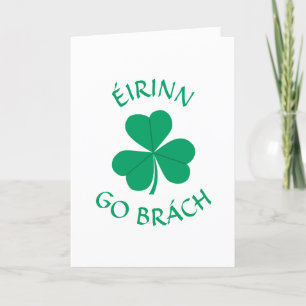 Cartão Irish Gaelic Shamrock St. Patrick's Day