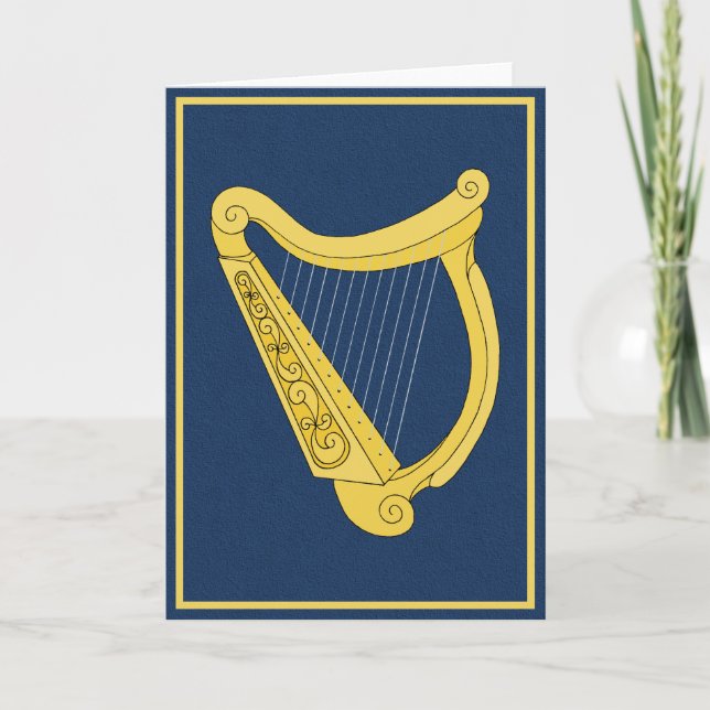 Cartão Irish Harp (Frente)
