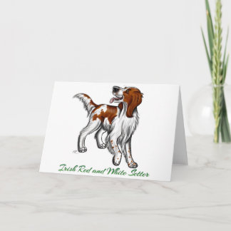 Cartão Irish Red and White Setter
