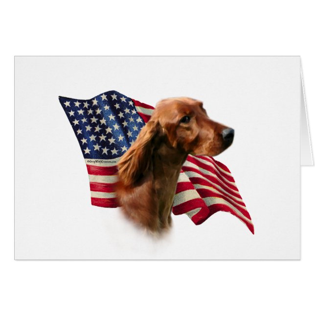 Cartão Irish Setter Flag (Frente Horizontal)