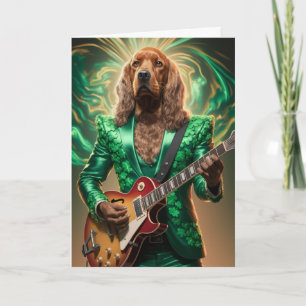 Cartão Irish Setter Rock Star