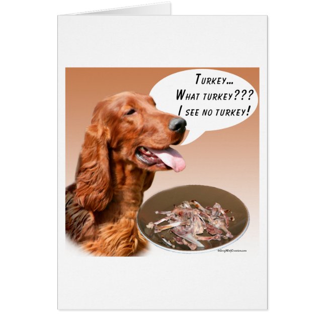 Cartão Irish Setter Turkey (Frente)