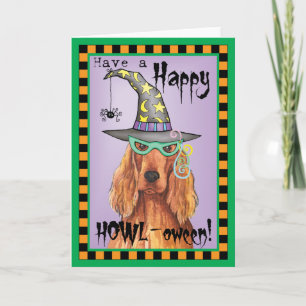 Cartão Irish Setter Witch
