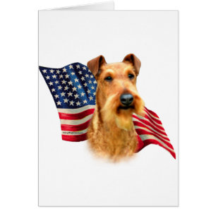 Cartão Irish Terrier Flag