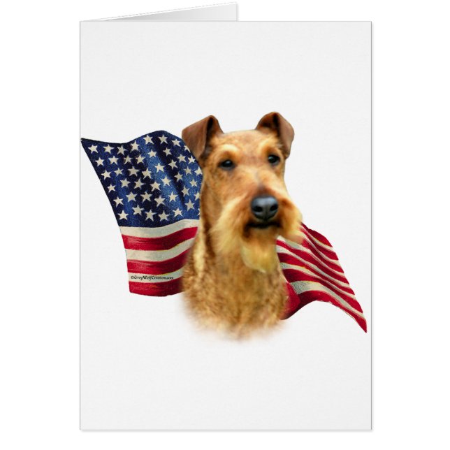 Cartão Irish Terrier Flag (Frente)