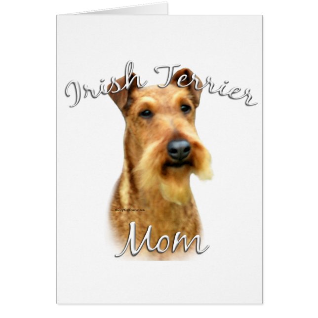 Cartão Irish Terrier Mãe 2 (Frente)