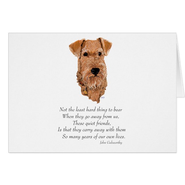 Cartão Irish Terrier Ponte do Arco-íris (Frente Horizontal)