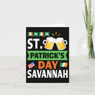 Cartão Irish Us Flagers Bebendo Beer Dia de São Patrício