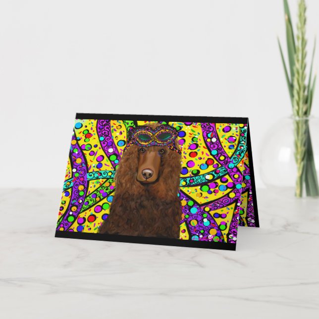 Cartão Irish Water Spaniel (Frente)