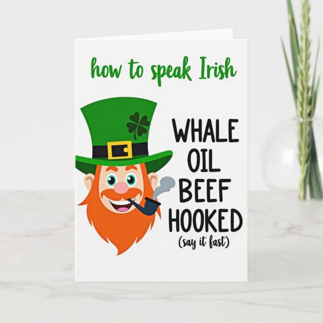 Cartão Irish Whale Oil Beef Hooked Card (Frente)