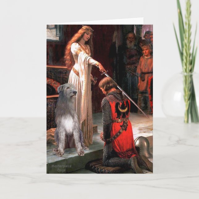 Cartão Irish Wolfhound 1 - A Accolade (Frente)