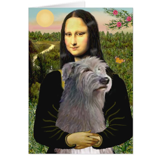 Cartão Irish Wolfhound 1 - Mona Lisa (Frente)