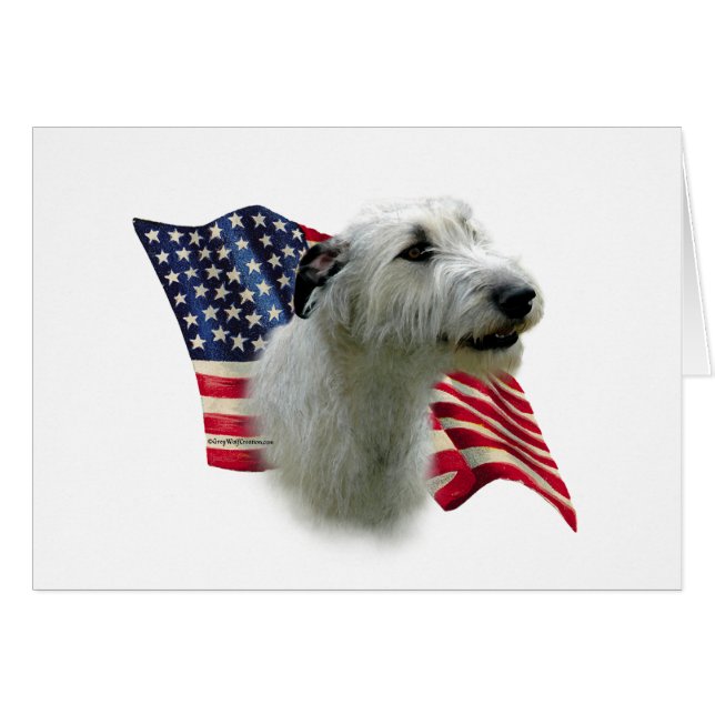 Cartão Irish Wolfhound Flag (Frente Horizontal)