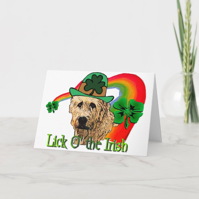 Cartão Irish Wolfhound St Patricks (Frente)