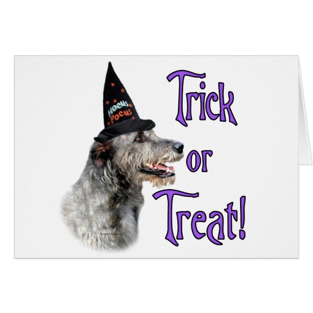 Cartão Irish Wolfhound Trick (Frente Horizontal)
