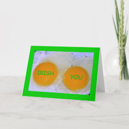 Cartão Irish You An Egg stra Special Dia de São Patrício