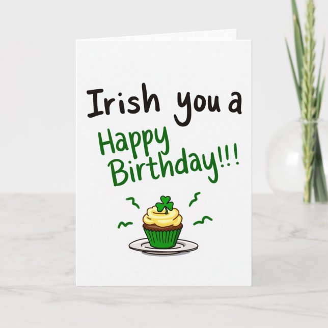 Cartão Irish You Happy Birthday Card (Frente)