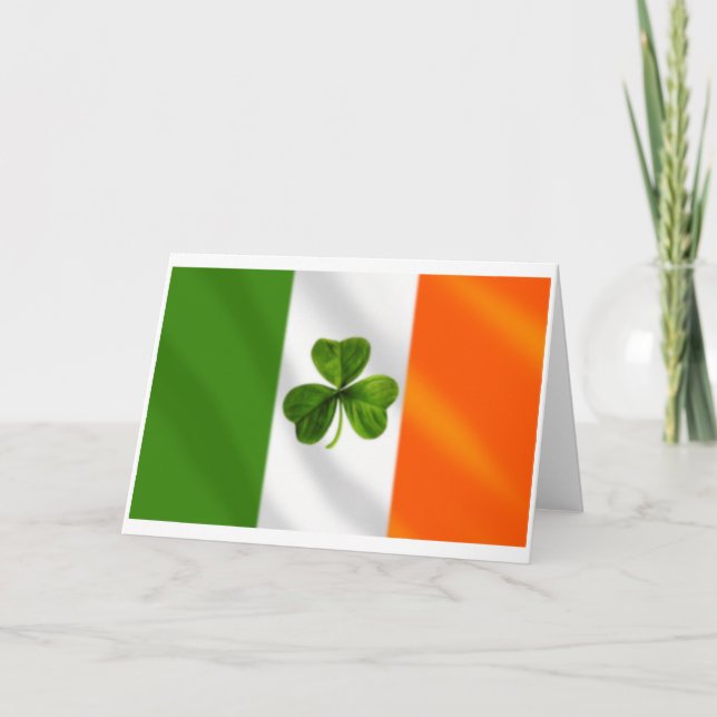 Cartão Irlanda Clover Eire flag Gear (Frente)