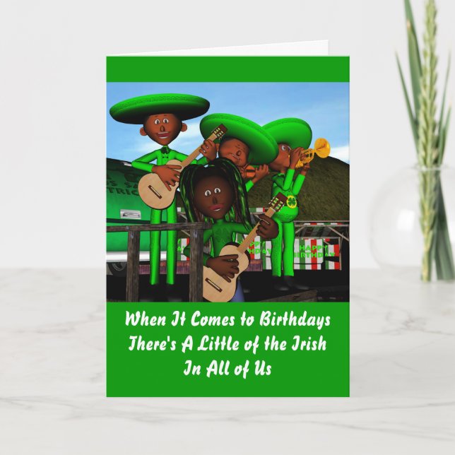 Cartão Irlandês Aniversário (Frente)