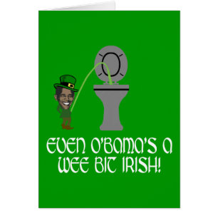 Cartão Irlandês engraçado Obama