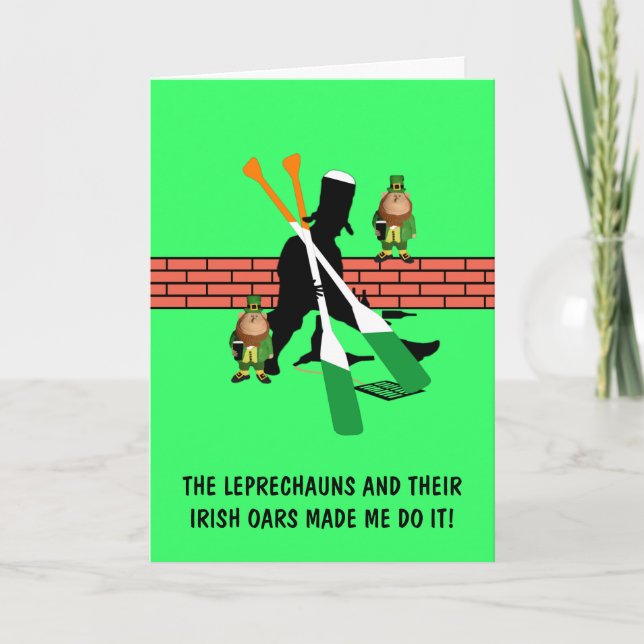 Cartão Irlandês hilário (Frente)
