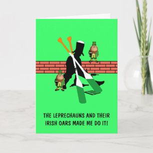 Cartão Irlandês hilário