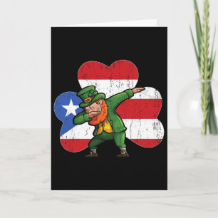 Cartão Irlandês Porto Rico Dabbing Leprechaun Dia de São