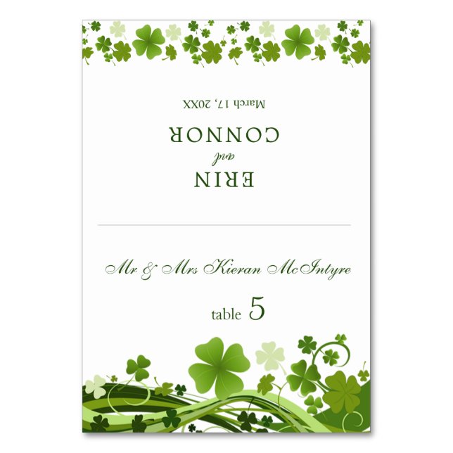Cartão irlandês Shamrock Place (Frente)