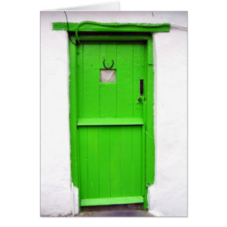 Cartão irlandês verde da porta