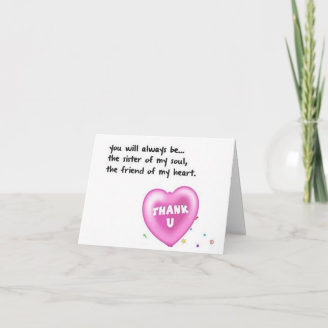 CARTÃO IRMÃ, AMIGO NA MINHA MENTE/NO MEU CORAÇÃO SEMPRE (Frente)