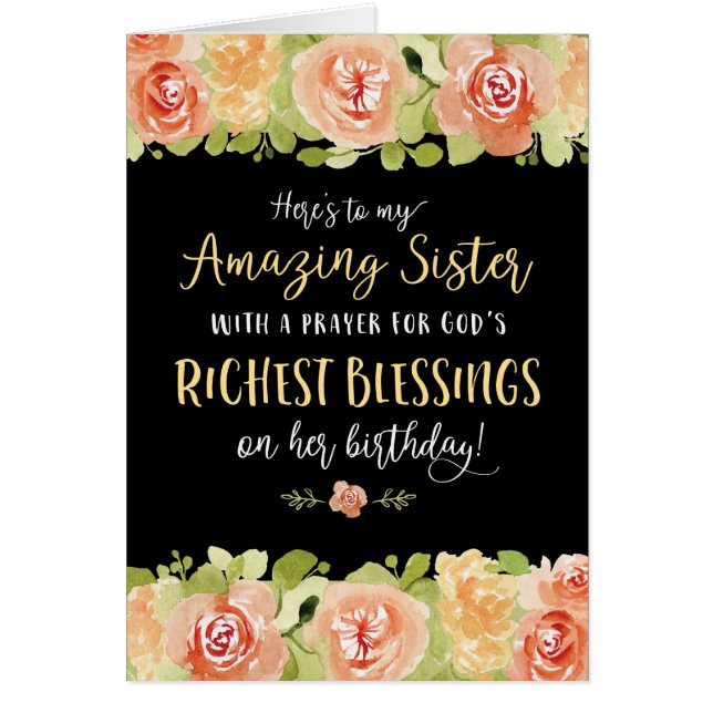 Cartão Irmã Aniversário, Aqui está a minha Irmã Incrível (Frente)