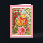 Cartão Irmã Birthday Floral Bonito Vintage Personalizada<br><div class="desc">Imagem linda de rosas coloridos e selvagens. Mostrada aqui como irmã especial,  mas sinta-se livre para mudar para o ajustado de suas necessidades sem custo extra.</div>