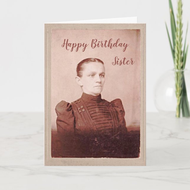 Cartão Irmã de Aniversário Espero que Você Seja Mais Feli (Frente)