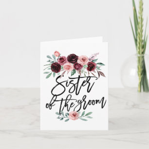 Cartão Irmã Do Casamento Da Noiva Bridesmaid Honor