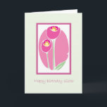 Cartão Irmã do feliz aniversario<br><div class="desc">Papoila cor-de-rosa para uma irmã</div>