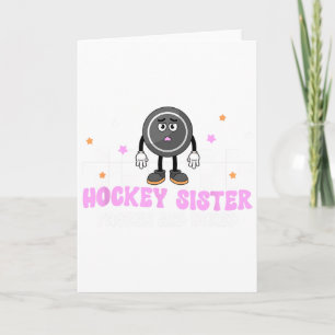 Cartão Irmã do Hockey Congelada e Entediada Irmã de um Jo