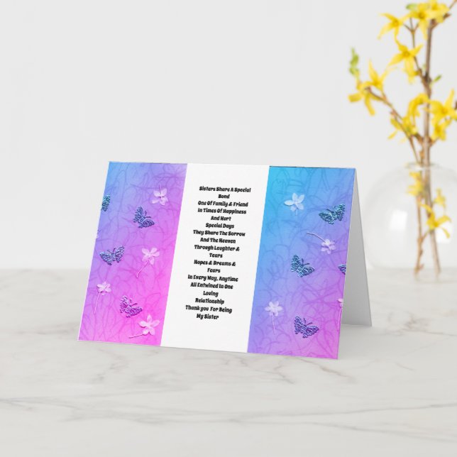 Cartão Irmã embelizada (Flor Amarela)