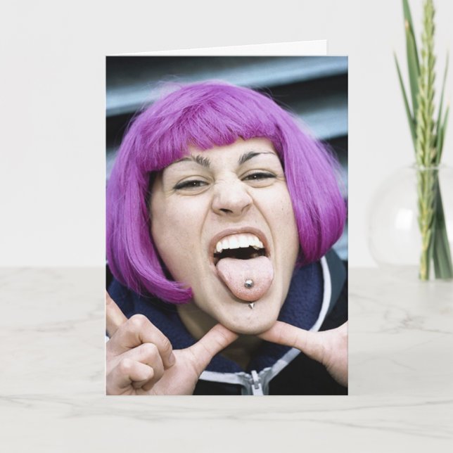 Cartão Irmã Engraçada Diz: Irmã Para Irmã... (Frente)