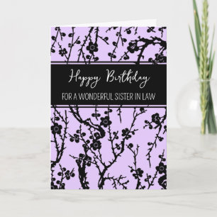 Cartão Irmã Flores Roxas no Aniversário da Lei