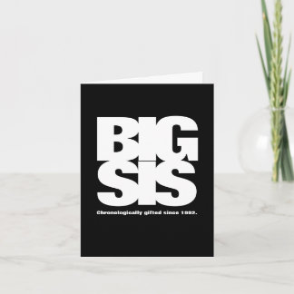 Cartão Irmã Mais Velha: Cronologicamente Dotada Desde [An