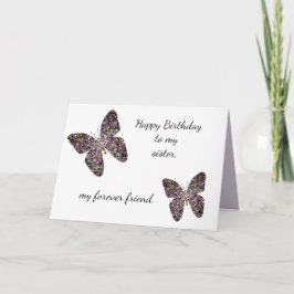 Cartão Irmã Mais Velho Aniversário Deseja Desejos Engraça