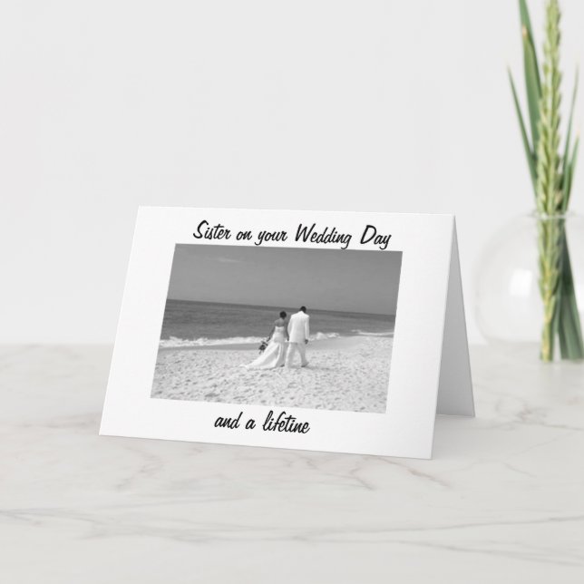 CARTÃO IRMÃ NO SEU DIA DE CASAMENTO E PARA SEMPRE (Frente)